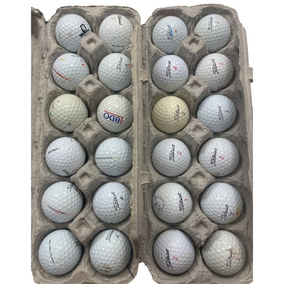 Titleist Golf Balls Assorted Used & Cleaned Mixed Numbers Set Of 24 96b - Picture 4 of 4